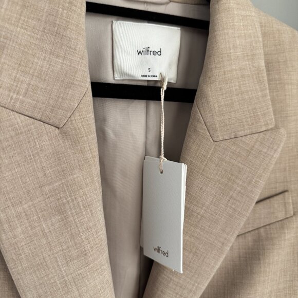 NEW Aritzia Wilfred Flores Blazer - Neutral Oatmeal - Size S - Picture 3 of 7